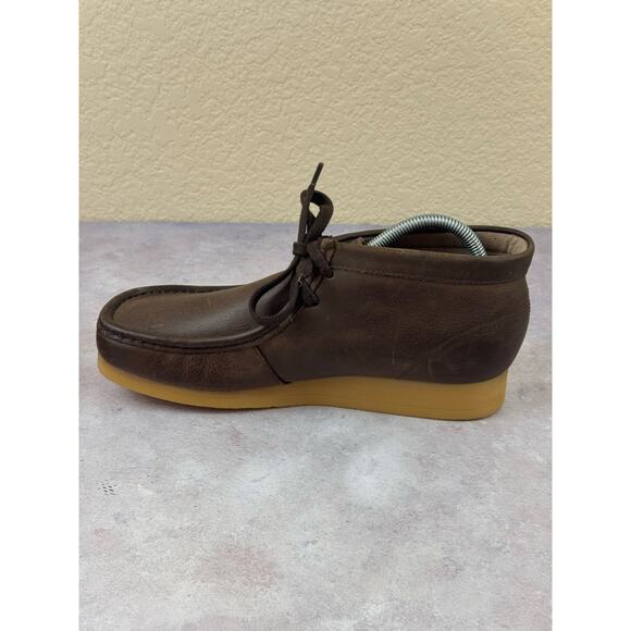 Clarks Originals Brown Leather Wallabees Stinson Hi Boots Men’s Size 9 - Picture 13 of 16